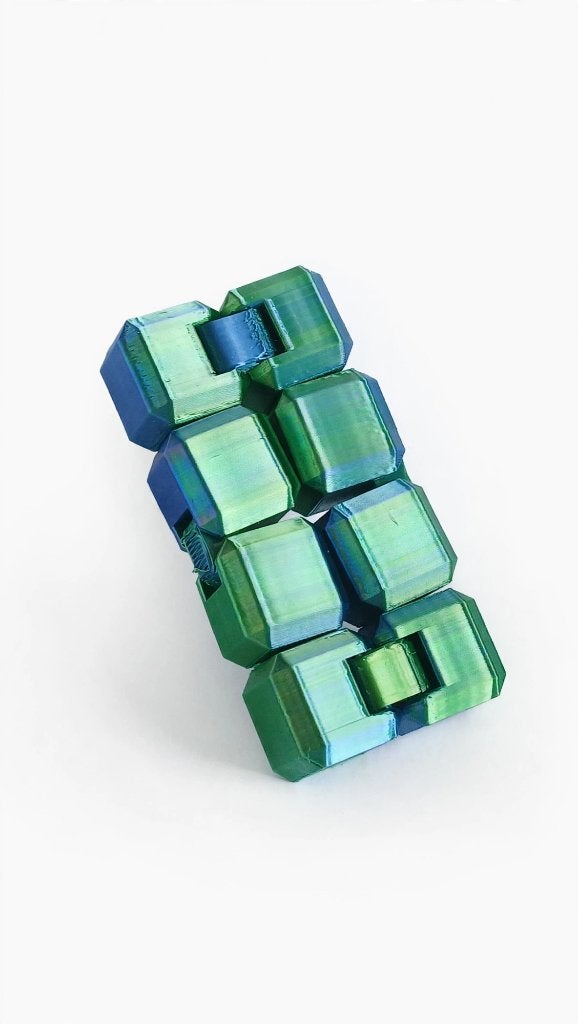 Infinity Cube Multicolor Blauw Groen – Fidget Toy, Verzamelen, Verzenden, Nieuw