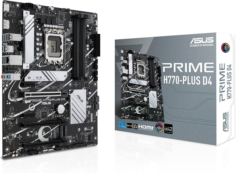 ASUS PRIME H770-PLUS D4 Moederbord, LGA 1700, DDR4, Ophalen of Verzenden, Zo goed als nieuw