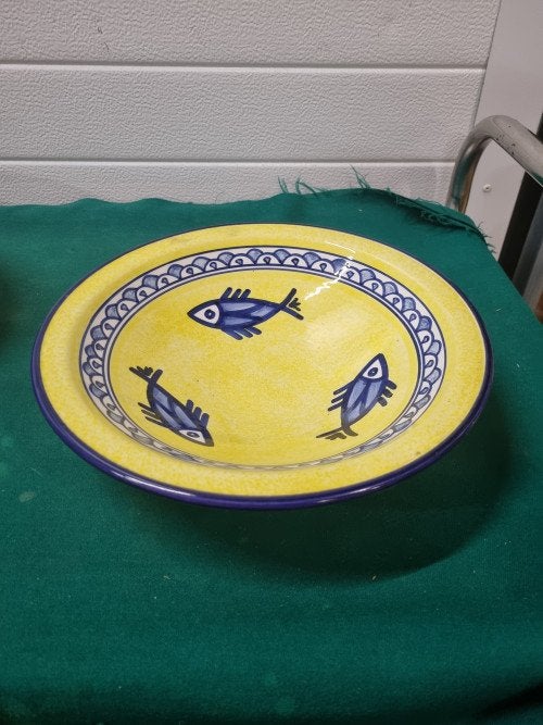 schaal met vis afbeeldingen, Huis en Inrichting, Woonaccessoires | Schalen en Manden, Ophalen of Verzenden, 'T Olde Gre-j, Info@toldegrej.nl
