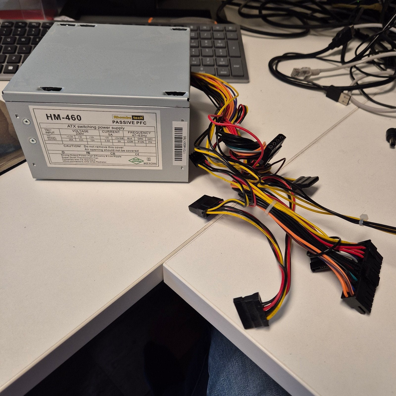 PC voeding HM-460 ATX, Verzenden, Gebruikt