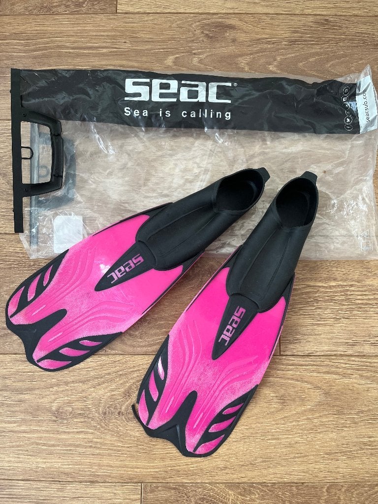 Seac zwemvliezen flippers maat 31-33, Ophalen, Gebruikt, Snorkelvinnen