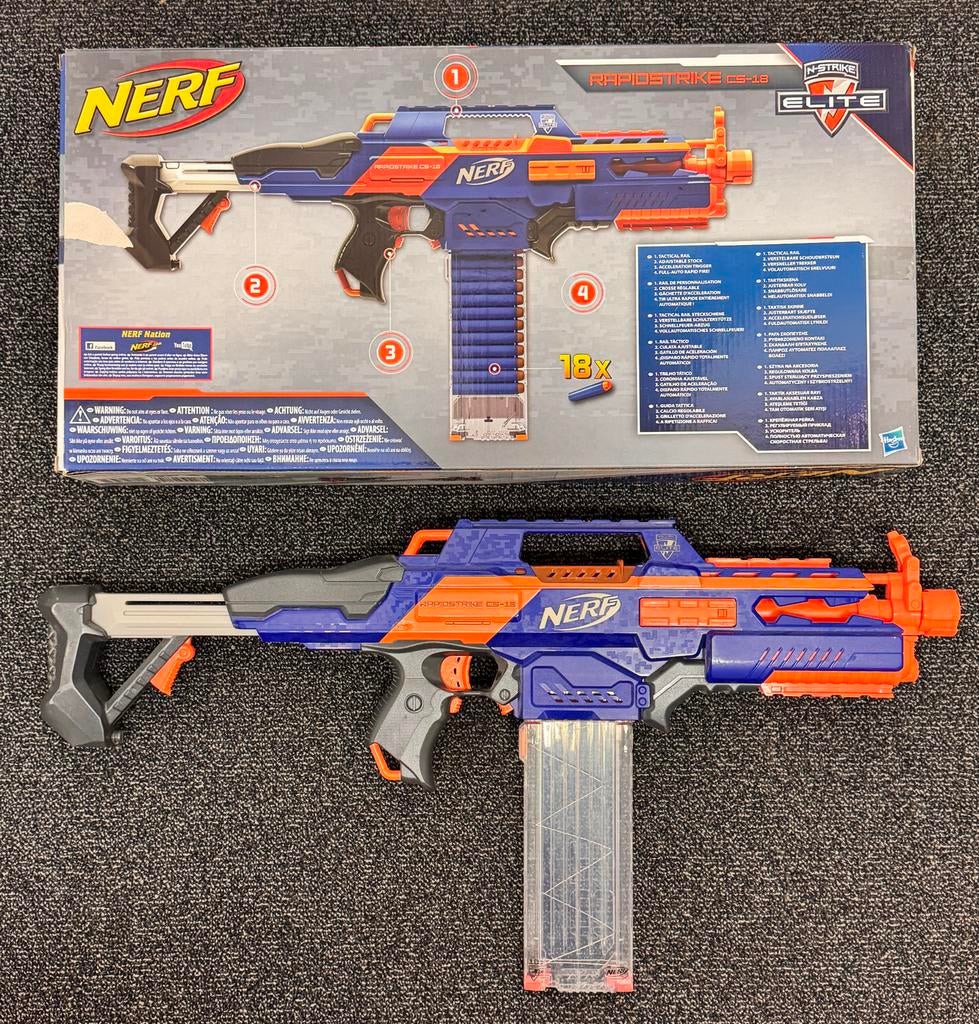 Grote set Nerf geweren en accessoires, Kinderen en Baby's, Speelgoed | Overig, Gebruikt, Jongen of Meisje, Ophalen of Verzenden