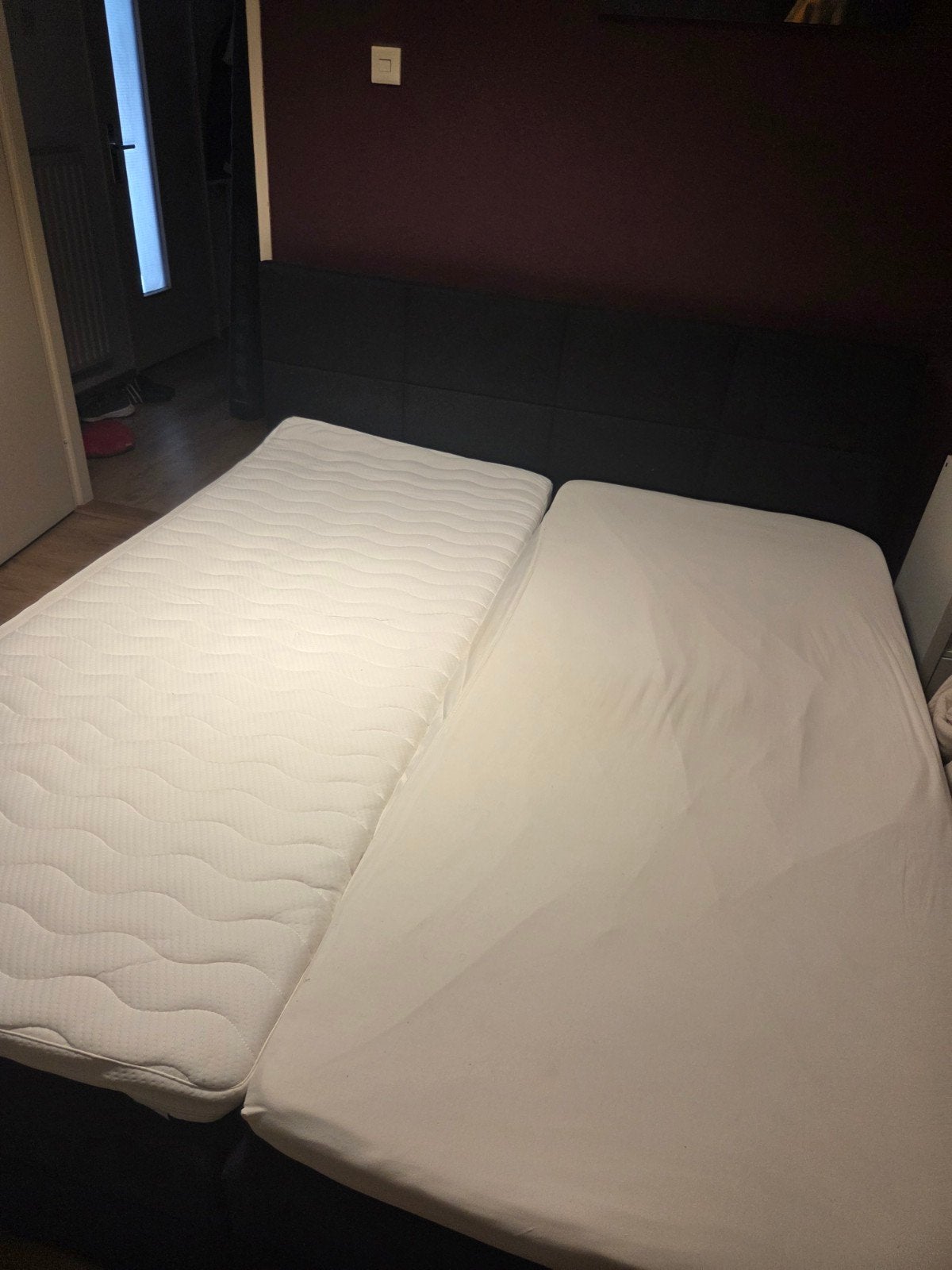 boxspring 2 persoons, Ophalen, Zwart, Tweepersoons, Zo goed als nieuw