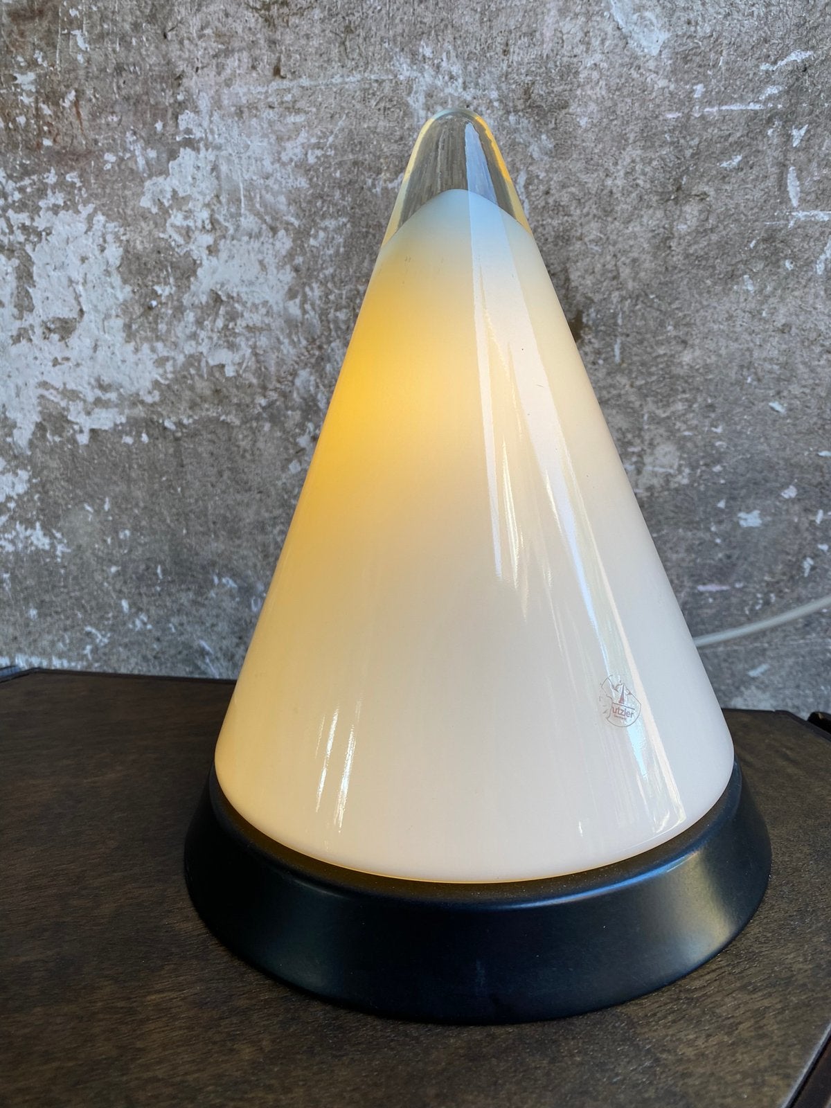 Peill en Putzler glazen teepee cone lamp , jaren 80, Gebruikt, Overige merken, 25 cm, E14 (klein)