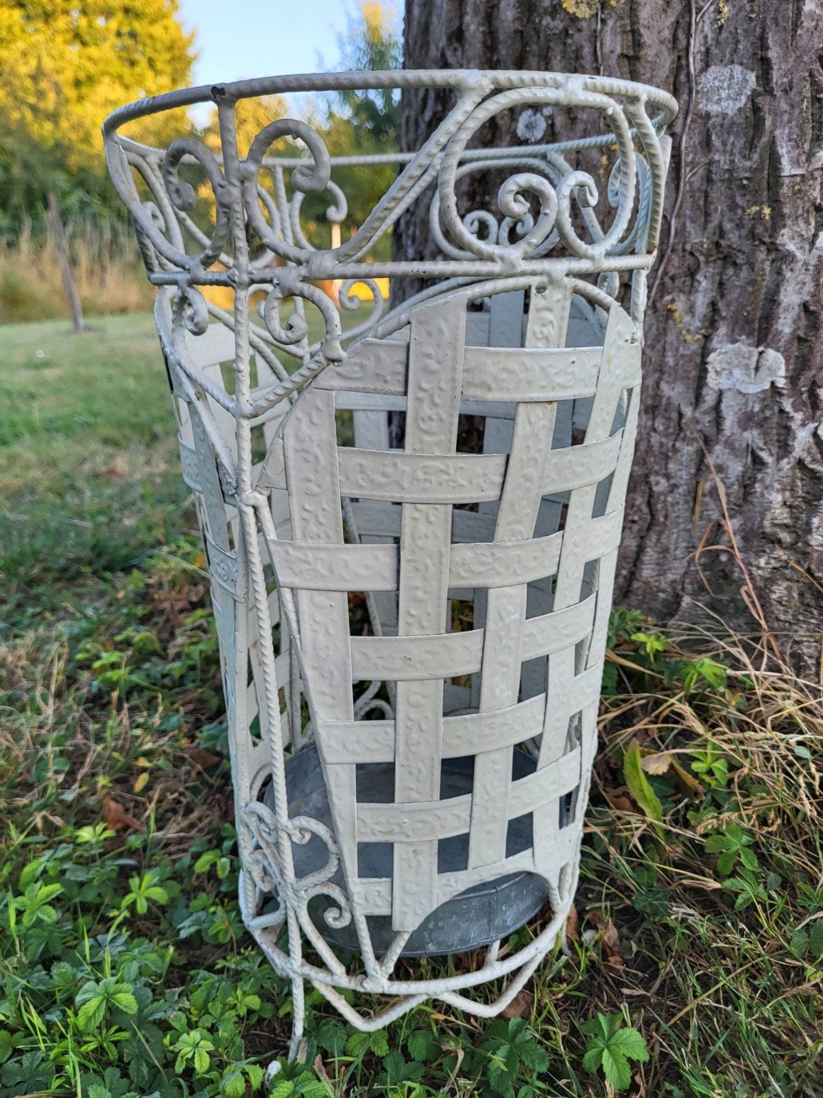 Franse vintage/ brocante ijzeren paraplubak/ allegonda, Ophalen of Verzenden