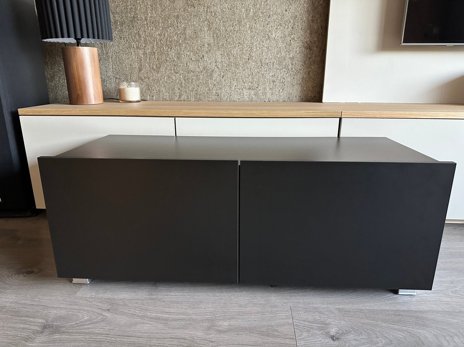 Strak Zwart TV-Meubel / Dressoir (100x38x43 cm), Ophalen, 50 tot 100 cm, Zo goed als nieuw, Minder dan 100 cm