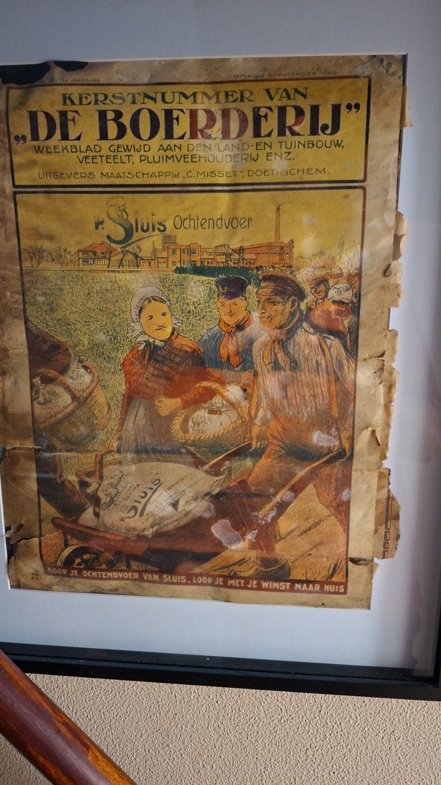 Kerstnummer De Boerderij 1929 - Oud Tijdschrift, Ophalen, 1920 tot 1940, Nederland, Tijdschrift