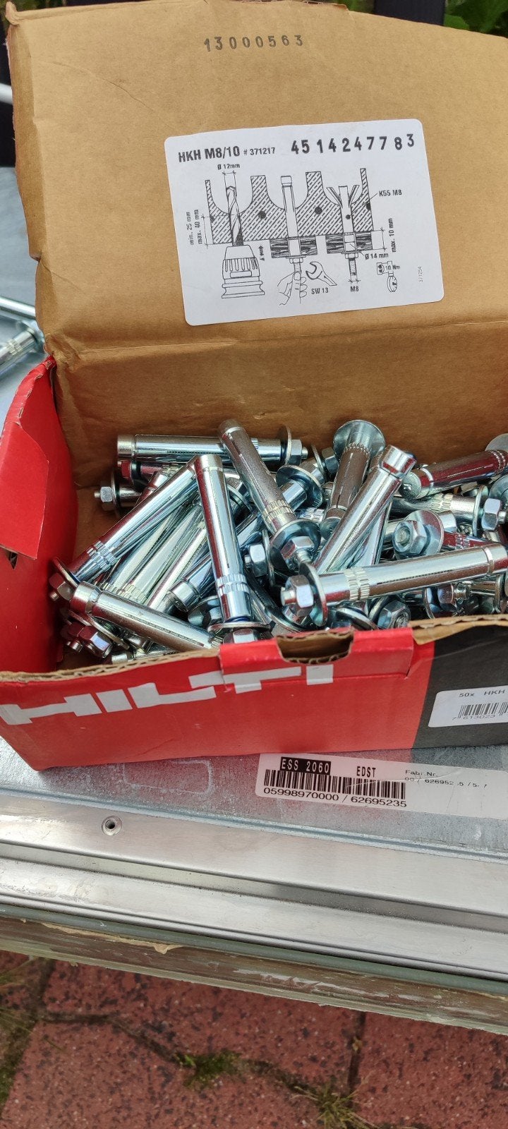 Hilti HKH M8/10 Ankerbouten - Nieuw in doos, Ophalen of Verzenden