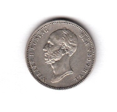 Willem II - 25 cent 1848a met punt achter jaartal - Sch.532, Postzegels en Munten, Ophalen of Verzenden, Koning Willem II, 25 cent
