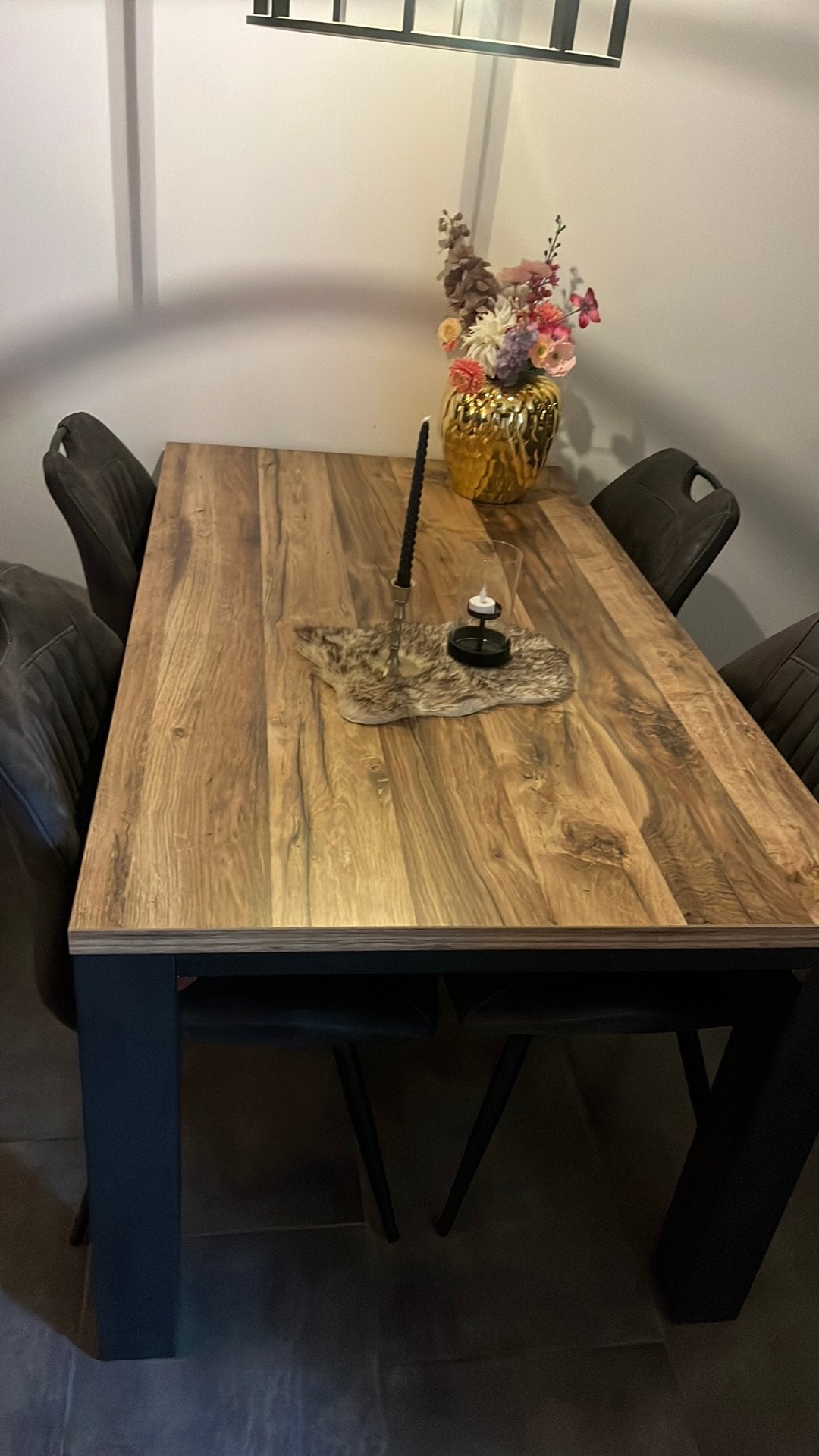 Eetkamer set! Met 4 stoelen antraciet, Ophalen