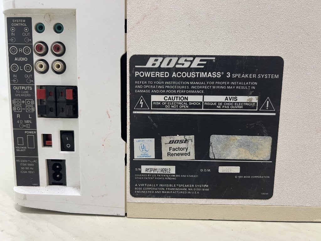 Bose Acoustimass 3 Speaker Systeem - Wit, Audio, Tv en Foto, Ophalen, Gebruikt, Speakerset, Bose