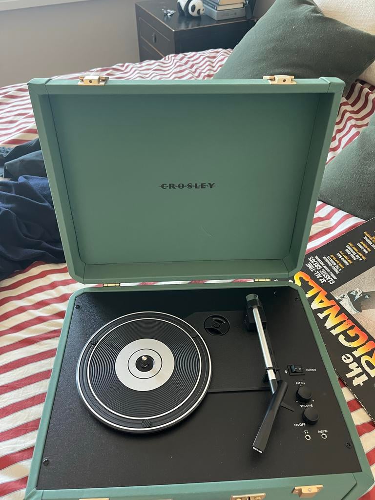 Crosley Platenspeler Groen - Draagbaar en Stijlvol, Ophalen of Verzenden, Zo goed als nieuw, Platenspeler, Overige merken
