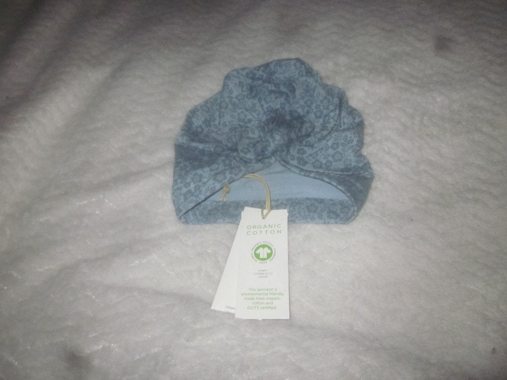 Mooi nieuw mutsje blauwtinten met bloemetjes Noppies 3-6 mnd, Meisje, Nieuw, Ophalen of Verzenden, Maat 68