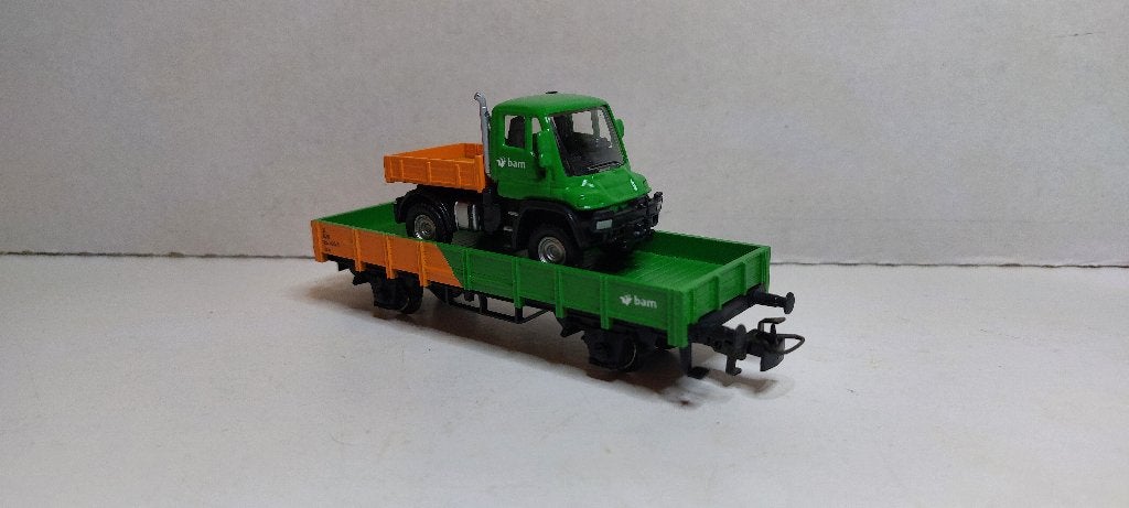 Bam Lage Bakwagon met Unimog *Nieuwstaat* (07), Wisselstroom, Wagon, Ophalen of Verzenden, Märklin