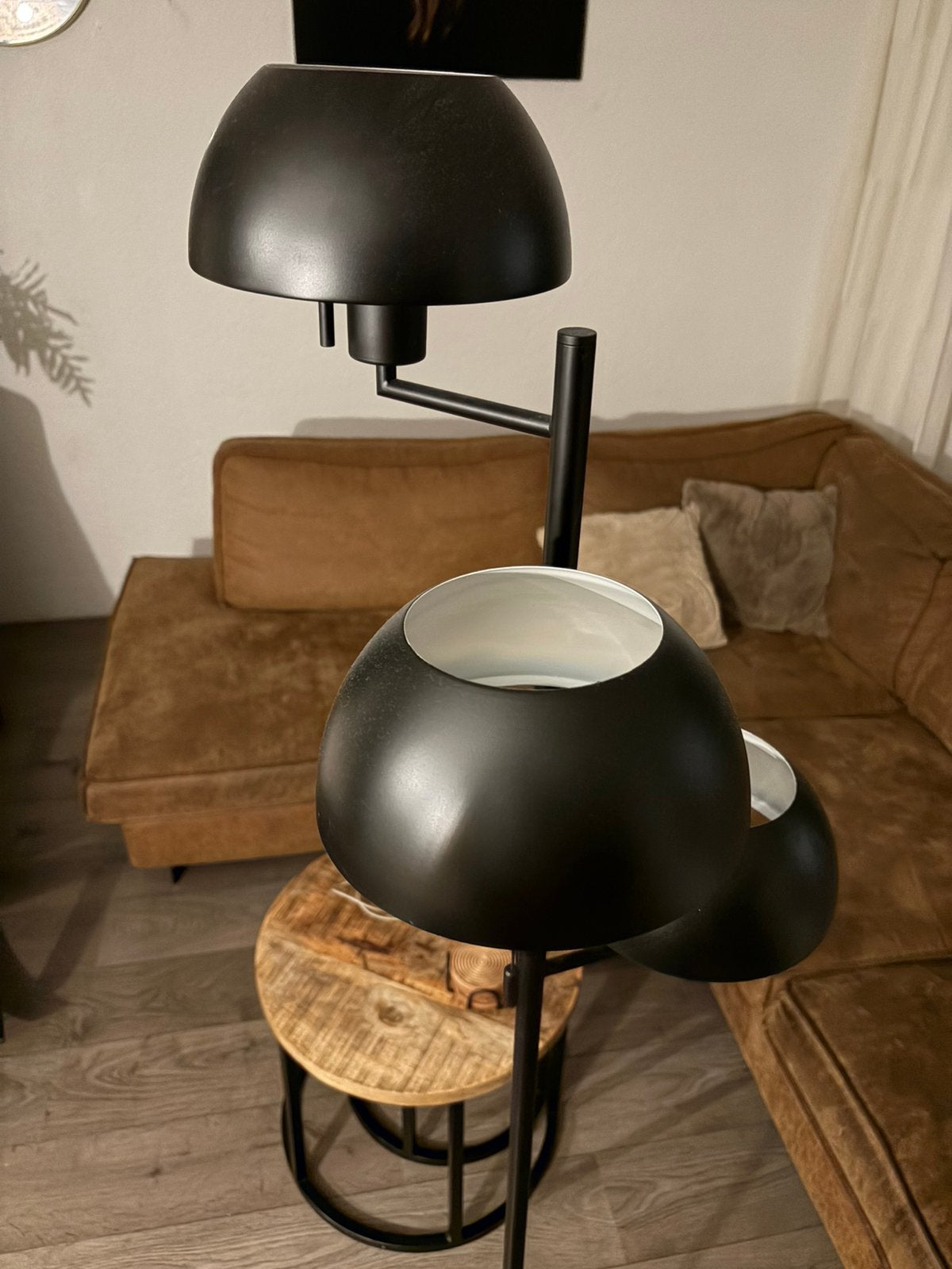 Moderne zwarte vloerlamp – 3 lichtpunten, Ophalen, Zo goed als nieuw, 150 tot 200 cm