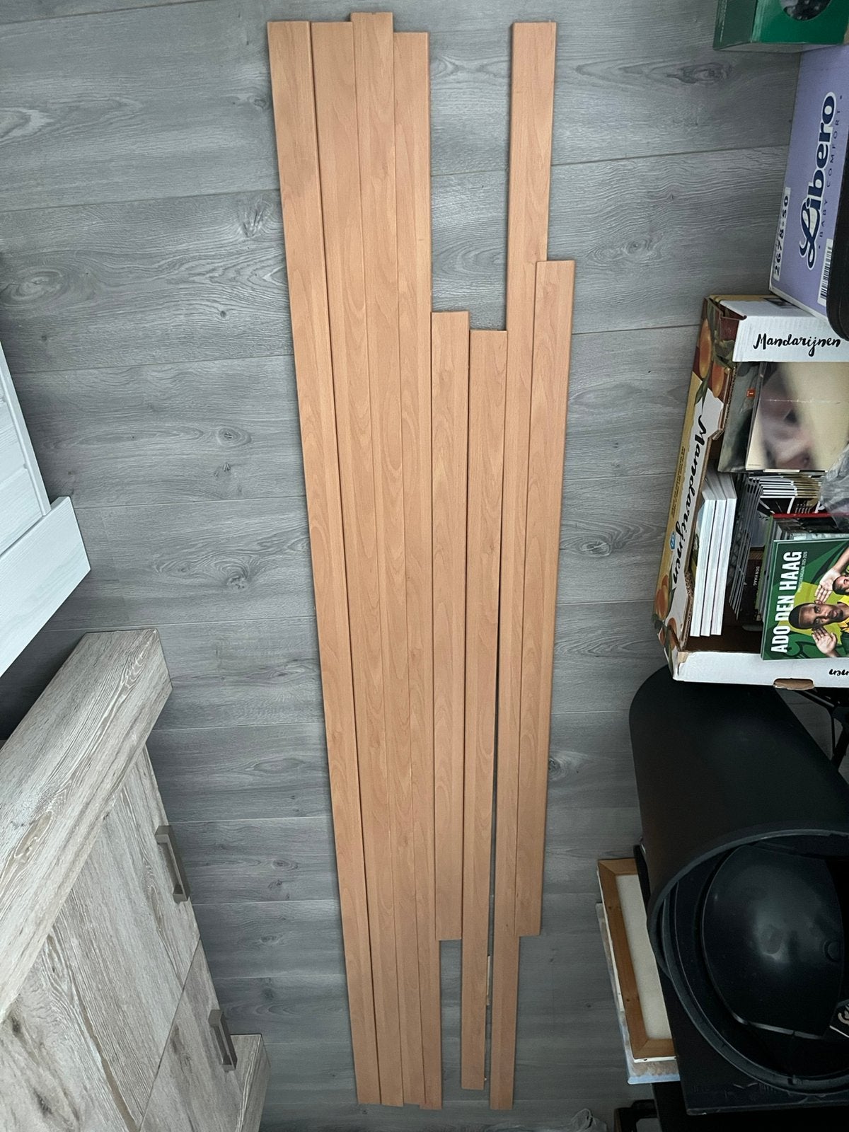 Losse plinten beukenhout muurplinten bij laminaat, Gebruikt, 50 tot 150 cm, Ophalen of Verzenden, 10 m² of meer