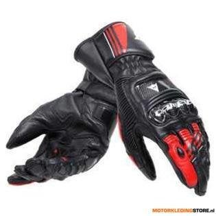 Dainese Druid 4 Leren motorhandschoenen, Zwart-Rood, Motoren, Ophalen of Verzenden, Nieuw met kaartje
