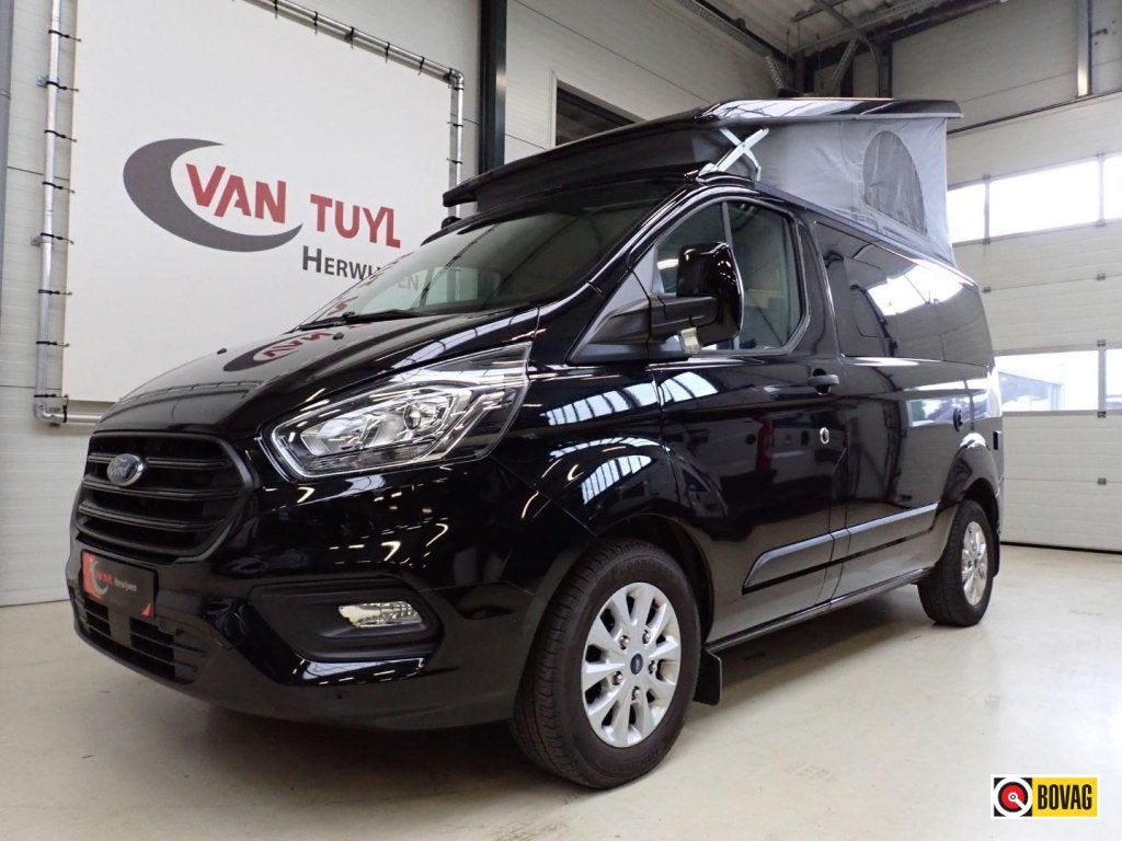 Ford Nugget 185 PK 2022 Shadowblack, Buscamper of Camperbus, Airbags, Koelkast, Bedrijf