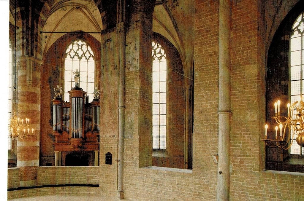 Deventer, interieur Grote Kerk, Ophalen of Verzenden, 1960 tot 1980, Ongelopen, Overijssel