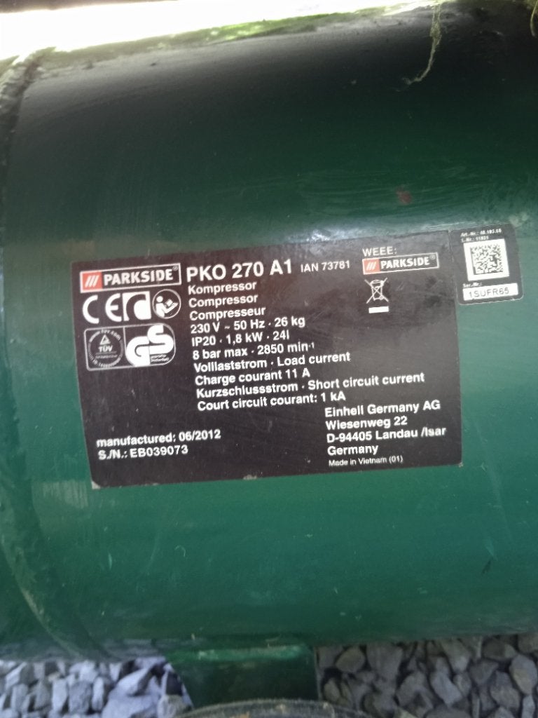 Compressor (weinig gebruikt), Ophalen, Gebruikt, 6 tot 10 bar, 200 tot 400 liter/min