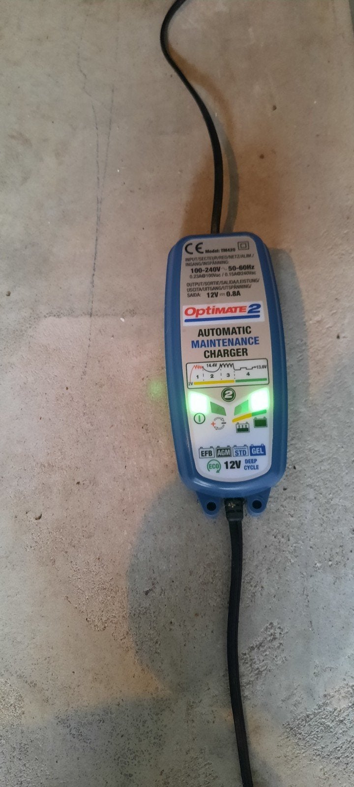 Optimate 2 Druppellader 12V 0.8A Compleet met Accessoires, Gebruikt, Universele onderdelen