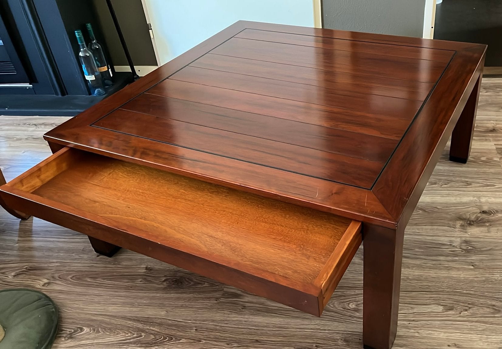 Set mooie houten tafels met lades, Huis en Inrichting, Ophalen, Zo goed als nieuw, Rechthoekig, 50 tot 100 cm
