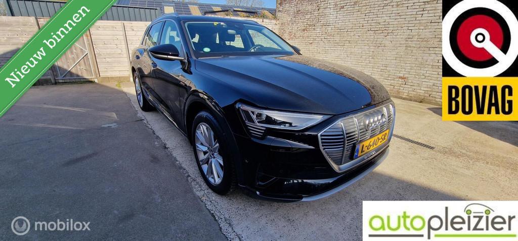 E-tron 55 quattro Advanced edition +|95kWh|leer|trekh|SOH 90, Auto's, Audi, Automaat, 131 €/maand, 95 kWh, Zwart