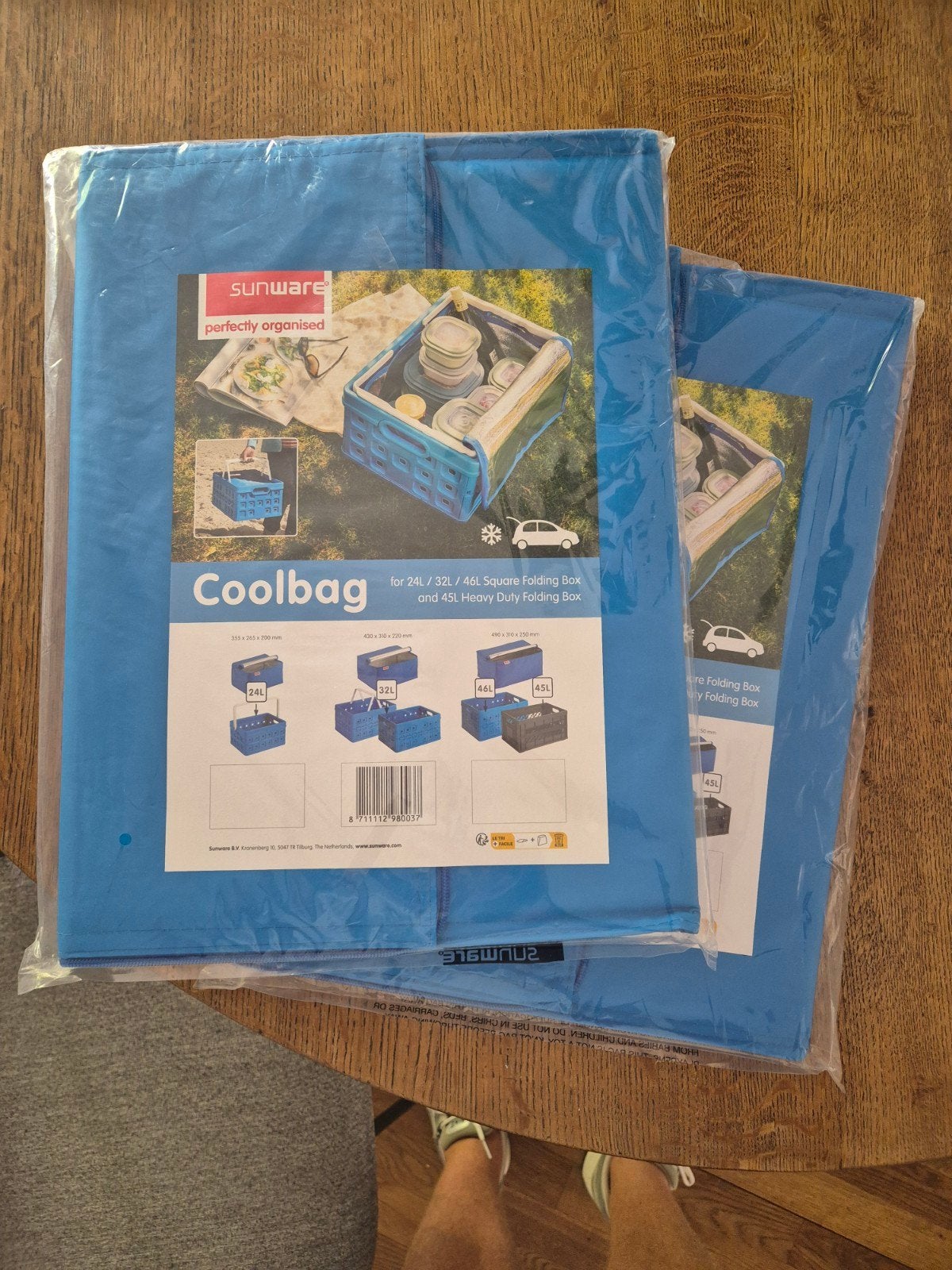 2x Sunware Coolbag voor opvouwbare kratten - 32L, Ophalen of Verzenden, Nieuw, Koeltas, Koelelement