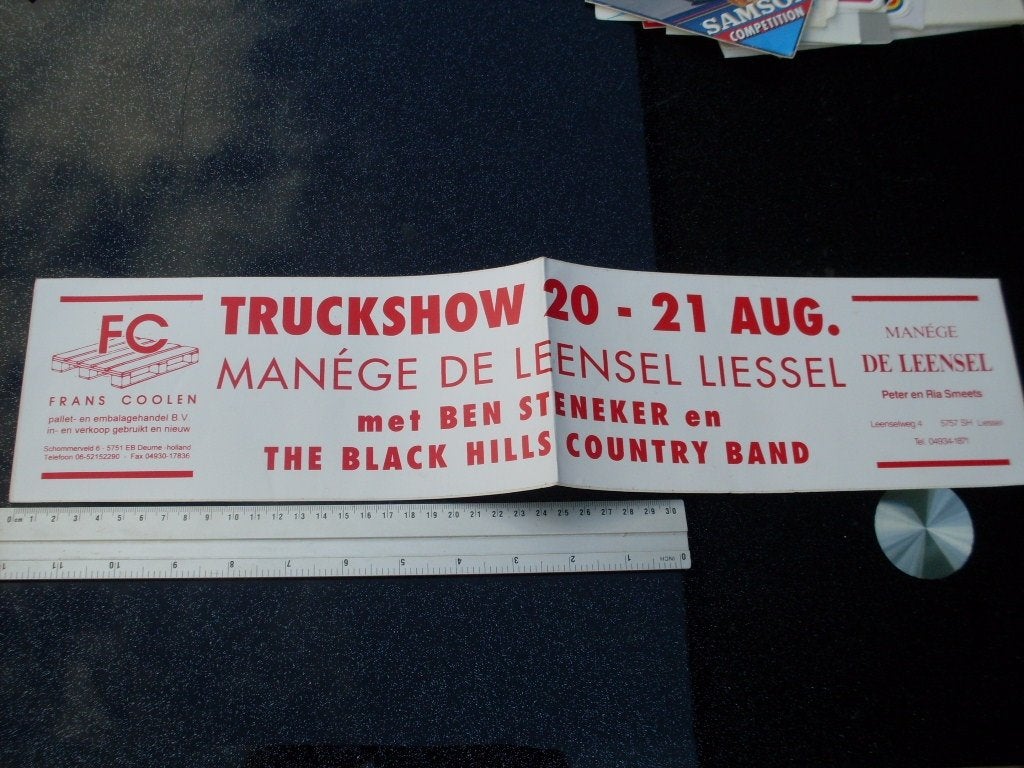 grote sticker truckshow manege de leensel liessel 50 x 11cm, Verzenden, Zo goed als nieuw, Auto of Motor