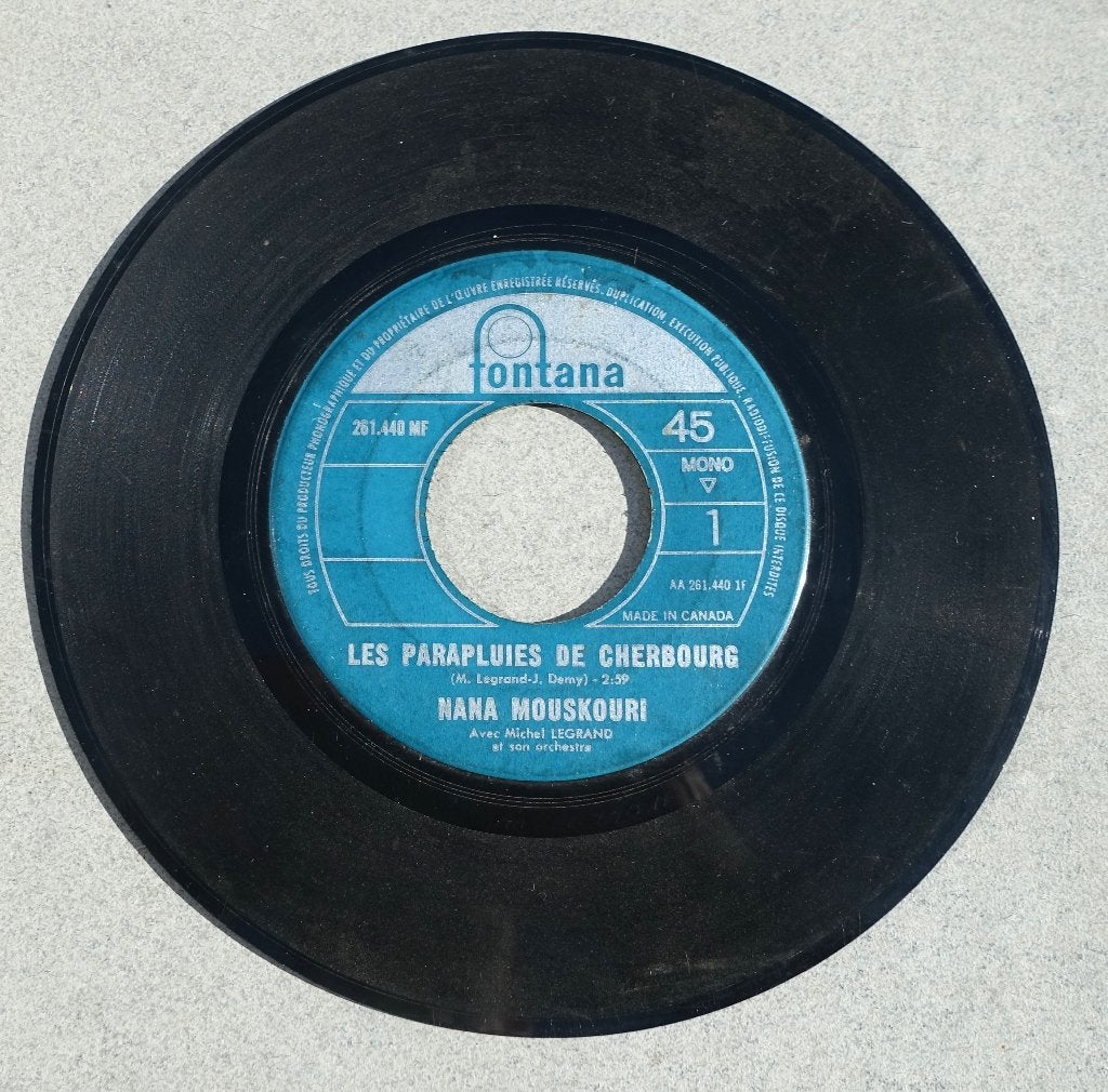 Nana Mouskouri - Les Parapluies de Cherbourg (7 inch vinyl), Gebruikt, Wereldmuziek, 7 inch, Ophalen of Verzenden
