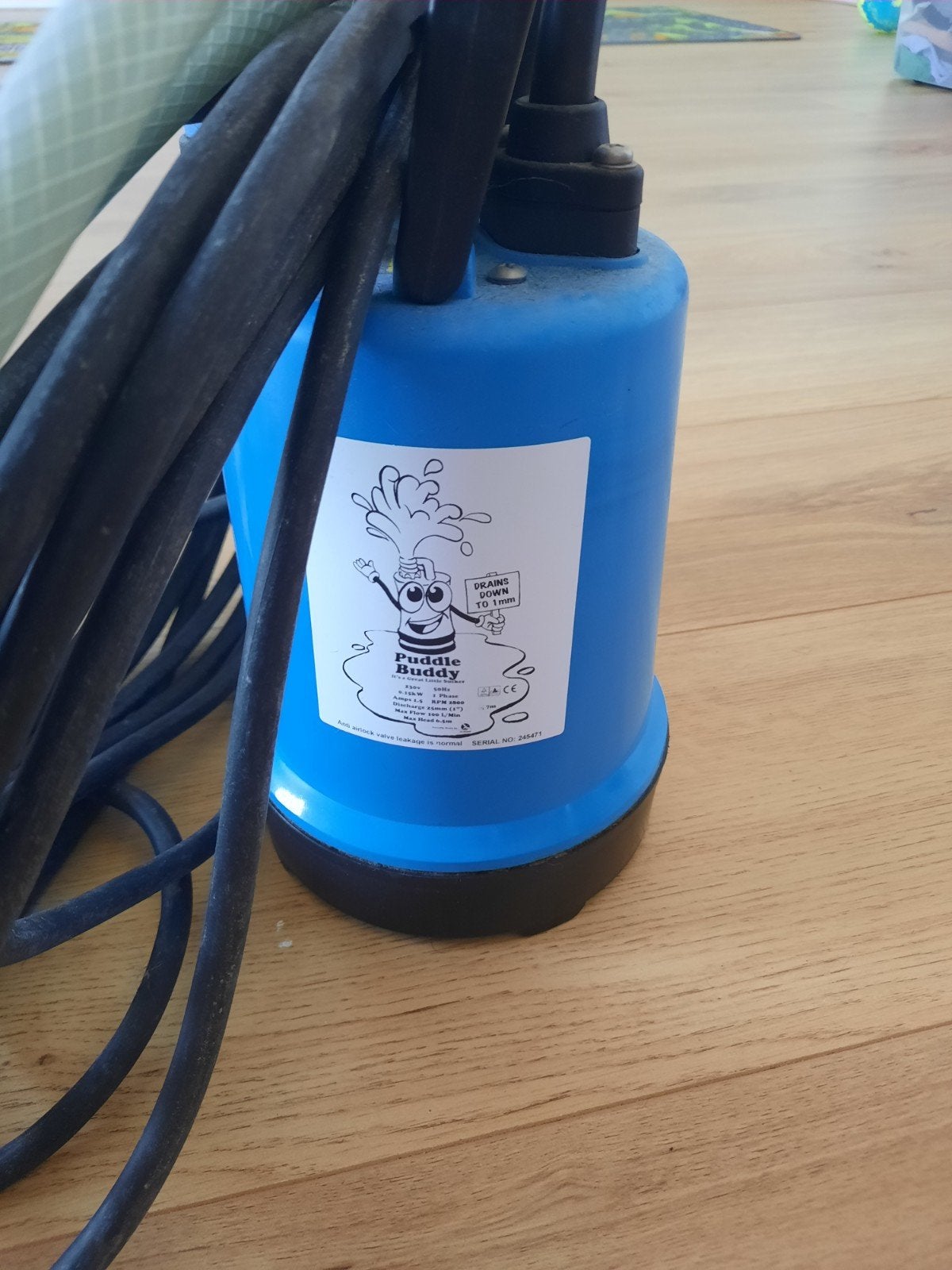 Puddle buddy dompelpomp, Tuin en Terras, Waterpompen, Ophalen of Verzenden, Zo goed als nieuw, Dompelpomp