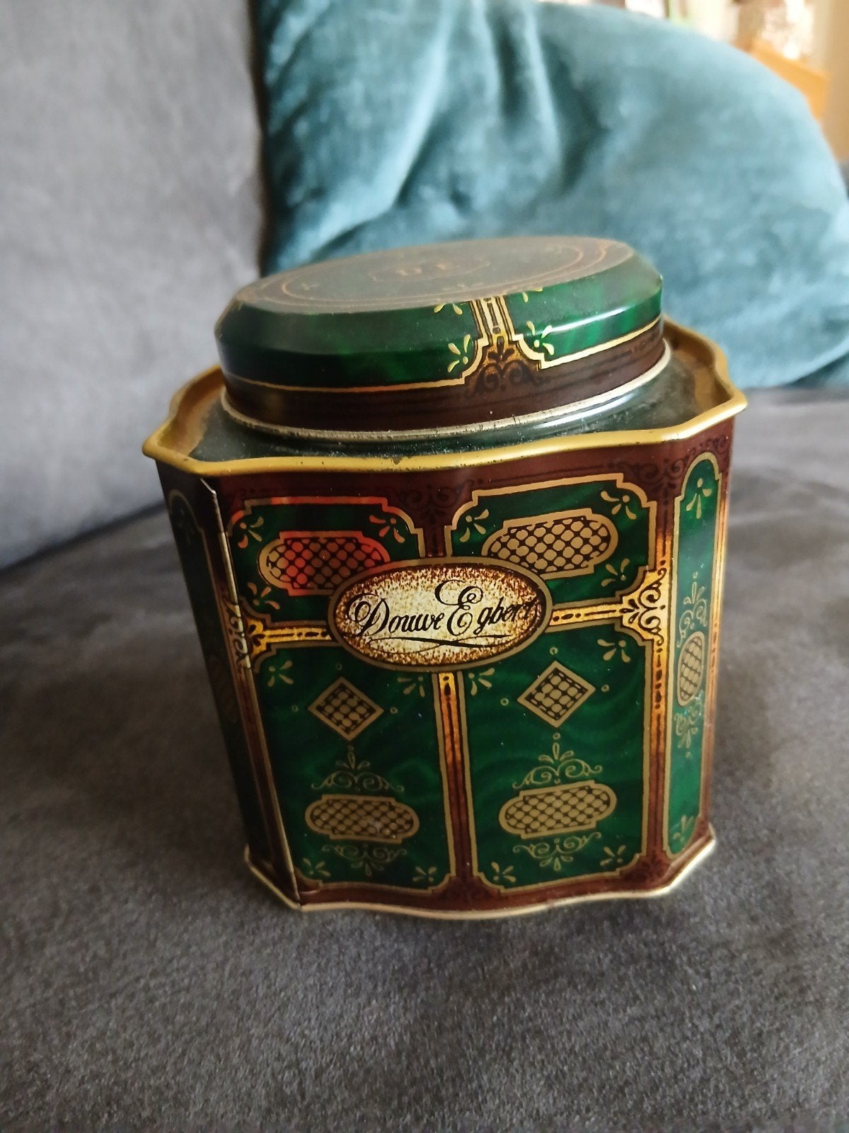 Vintage Douwe Egberts Pickwick theeblik jaren 50, Ophalen of Verzenden, Gebruikt, Koffie, Douwe Egberts