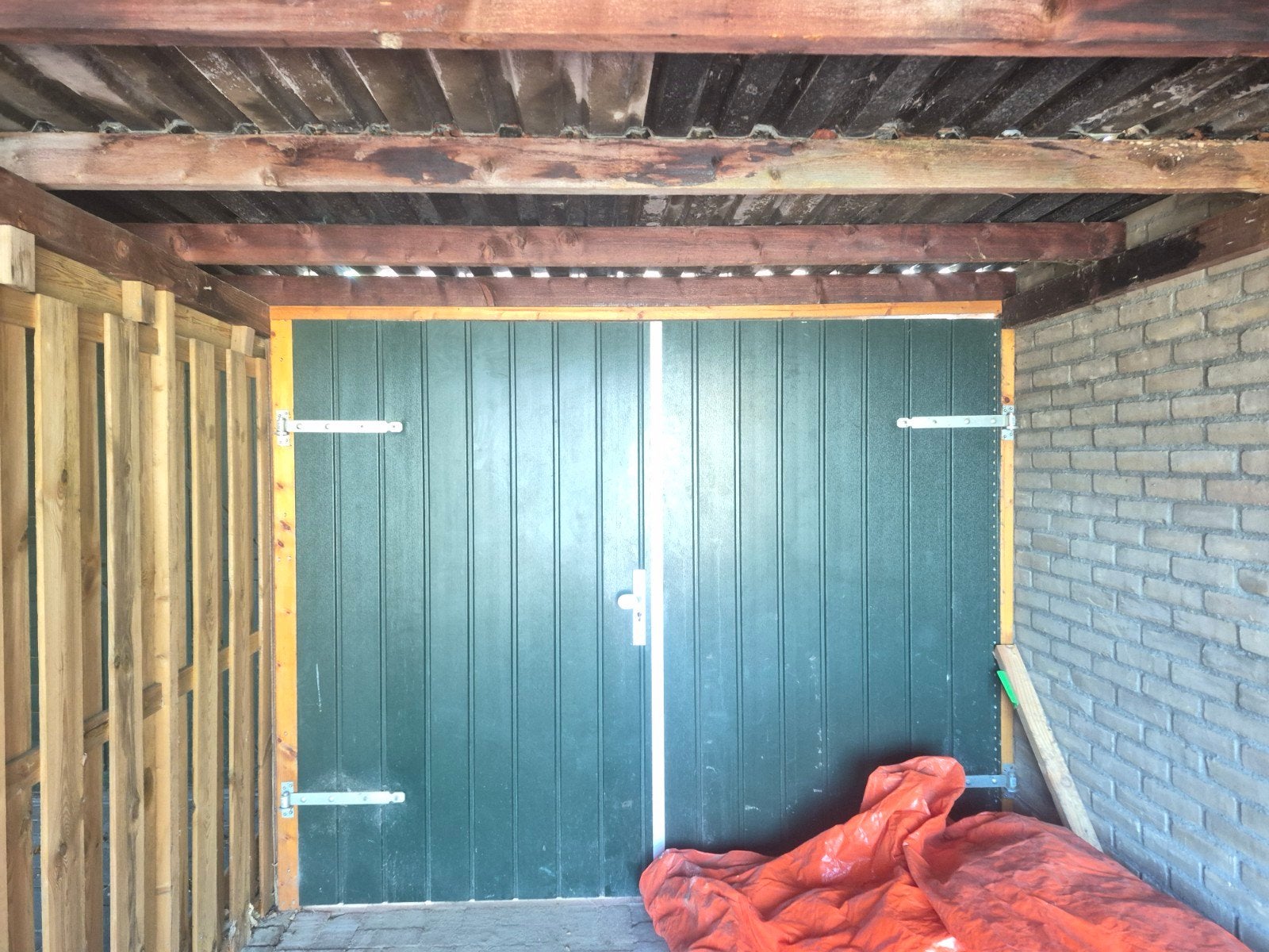 Dubbele tuindeuren, Ophalen, Gebruikt, 120 cm of meer, Minder dan 200 cm