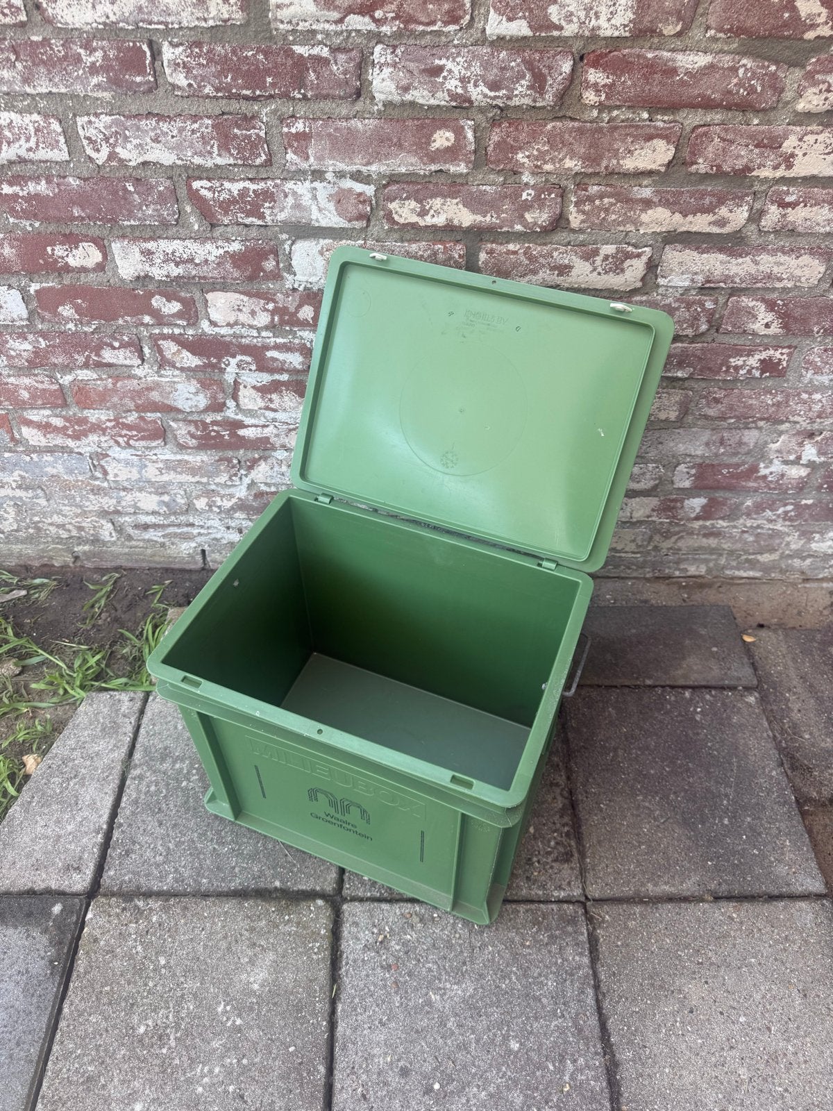 Klein chemisch afval box, groen en schoon, Ophalen, 50 tot 100 cm, Minder dan 50 cm