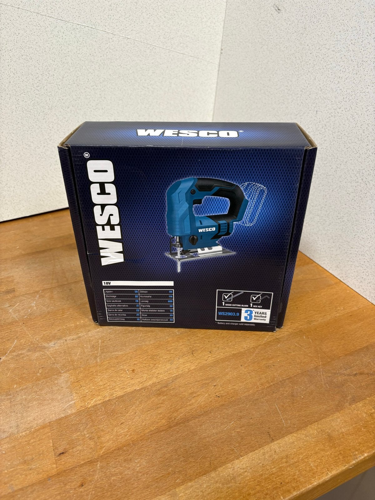 Wesco Decoupeerzaag 18V WS2903.9 - Nieuw in doos, Decoupeerzaag, Nieuw, Ophalen of Verzenden, 30 tot 70 mm
