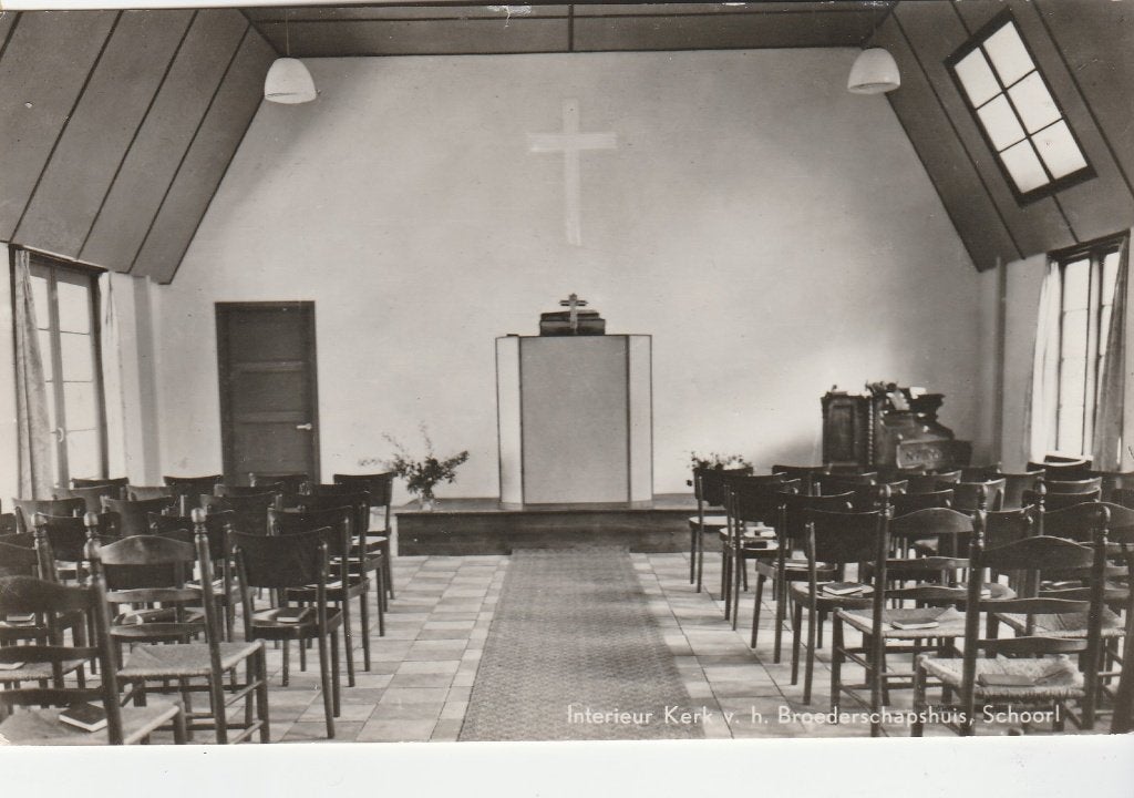 schoorl- interieur broederschapshuis, Ophalen of Verzenden, 1940 tot 1960, Noord-Holland