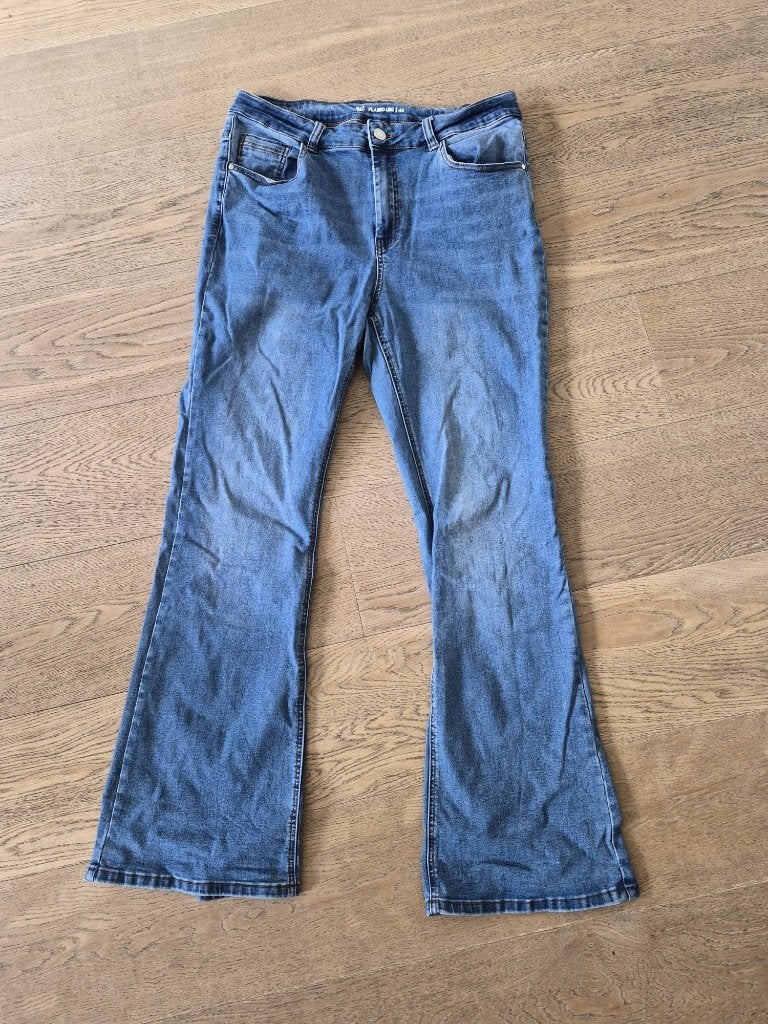 Spijkerbroek MS Mode Flared Leg maat 46 dames - blauw, Blauw, Overige jeansmaten, Ophalen of Verzenden, Zo goed als nieuw