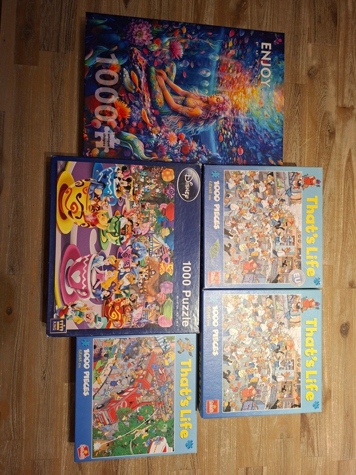 Leuke puzzels en spelletjes - Doe een bod!, Ophalen of Verzenden, 500 t/m 1500 stukjes, Zo goed als nieuw, Legpuzzel