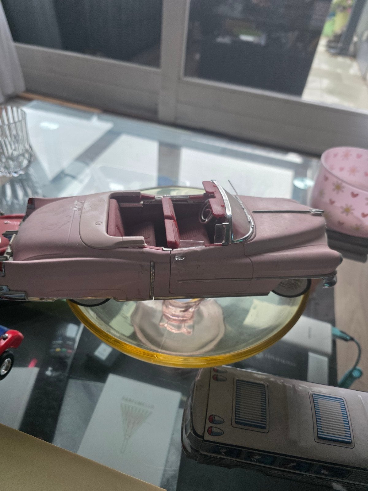 Roze Cadillac Eldorado Modelauto - Anson 1:18, Ophalen of Verzenden, Gebruikt, Auto, Overige merken