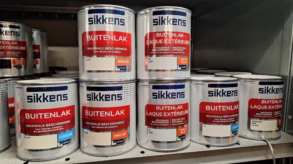 Sikkens Verf Wit Monumenten Groen wit Zwartgrijs, Doe-het-zelf en Verbouw, Verf, Beits en Lak, Nieuw, Verf, Minder dan 5 liter