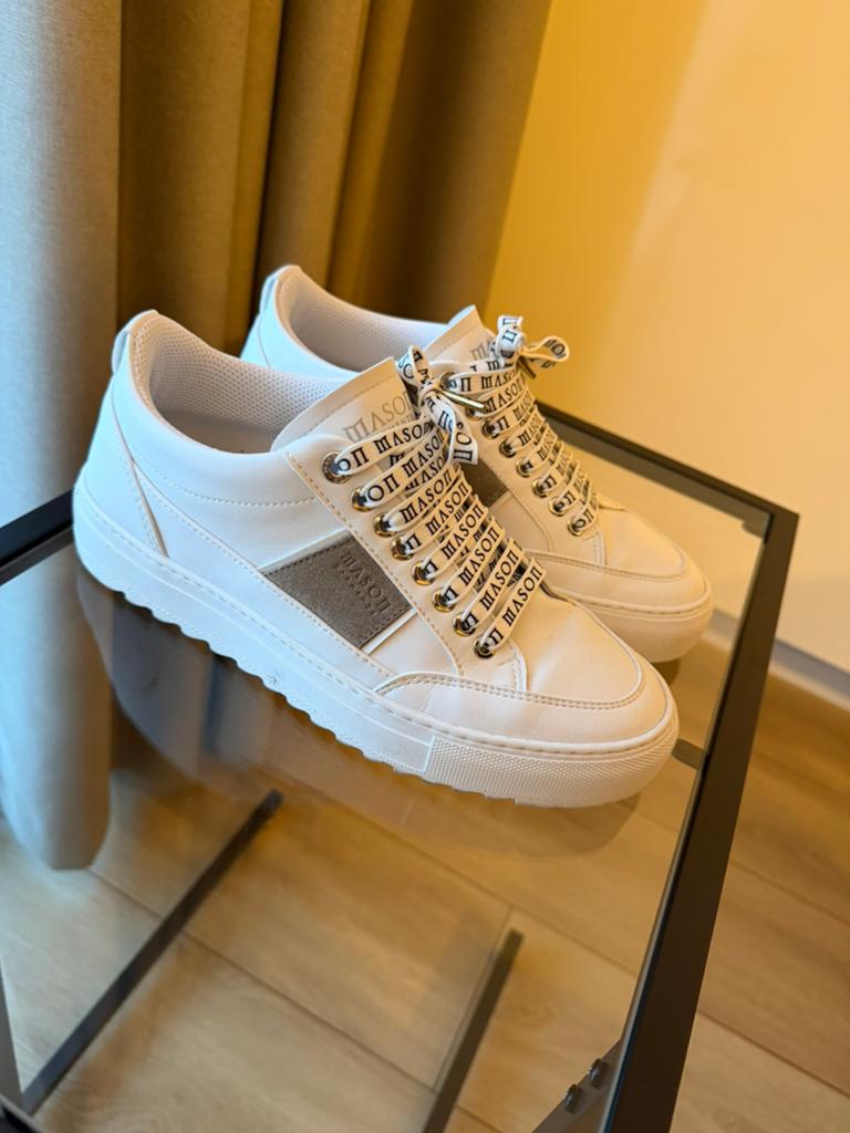 Mason Garments | Tia Sportivo Nuovo Taupe | Maat 41, Kleding | Heren, Schoenen, Wit, Ophalen of Verzenden, Sneakers of Gympen
