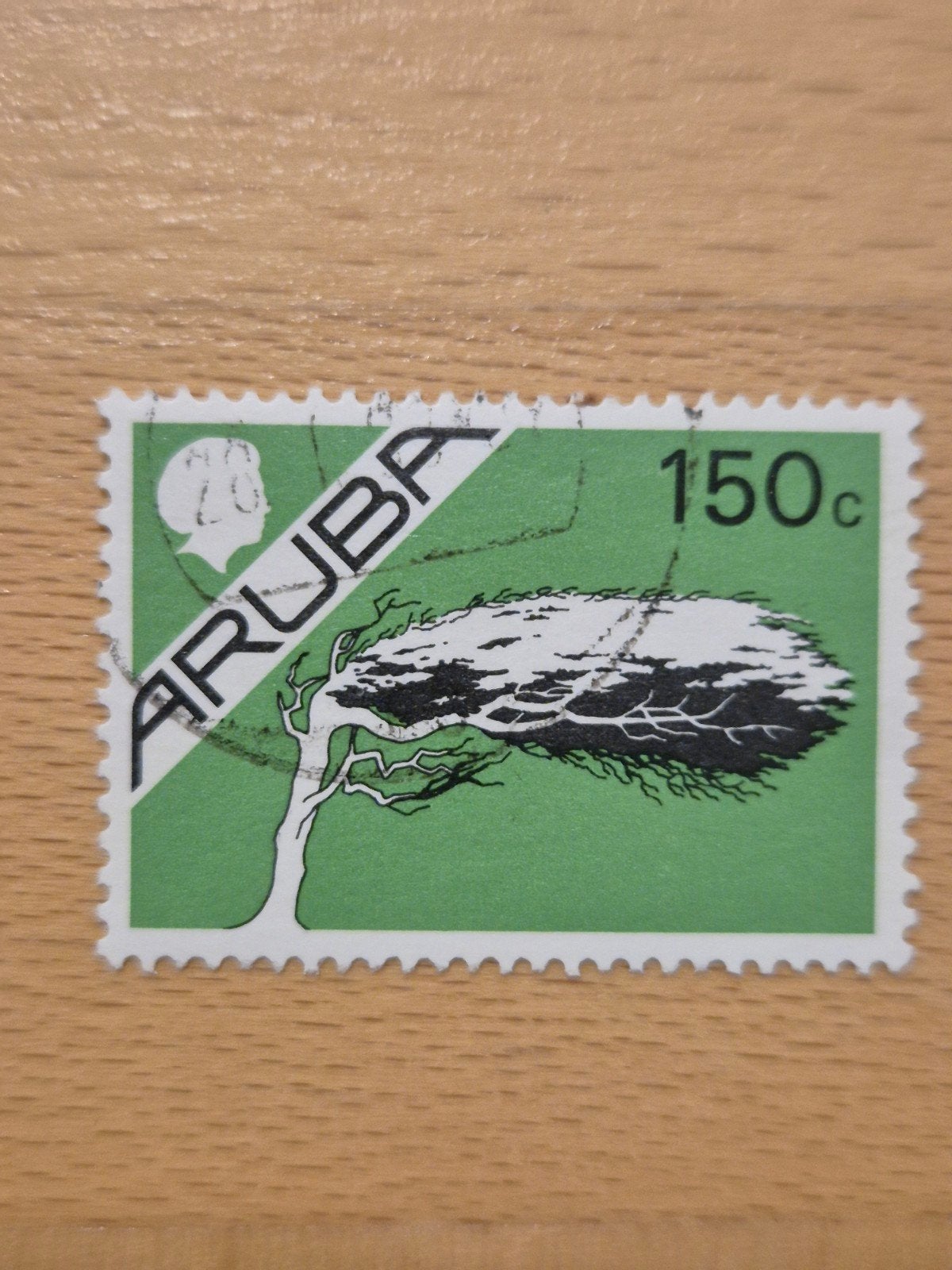 Aruba 1986 divi divi boom, Ophalen of Verzenden, Gestempeld