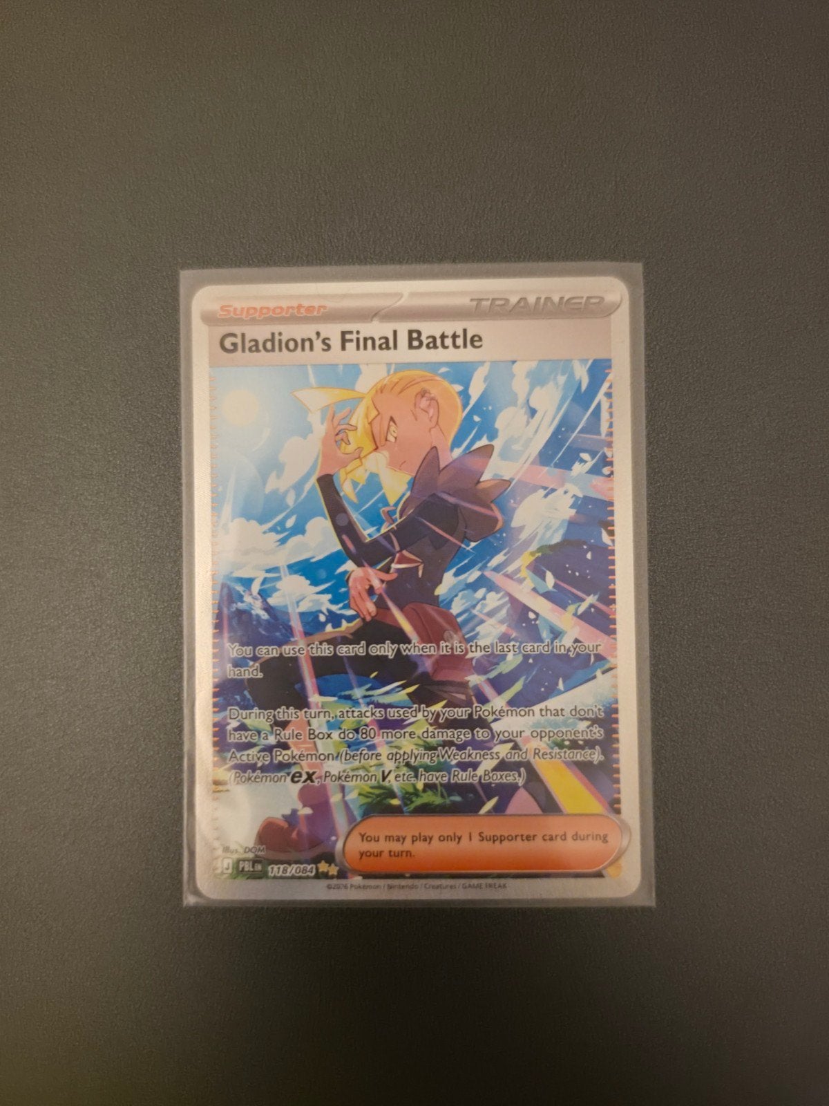 Gladion's Final Battle #118/084, Ophalen, Nieuw, Losse kaart, Foil