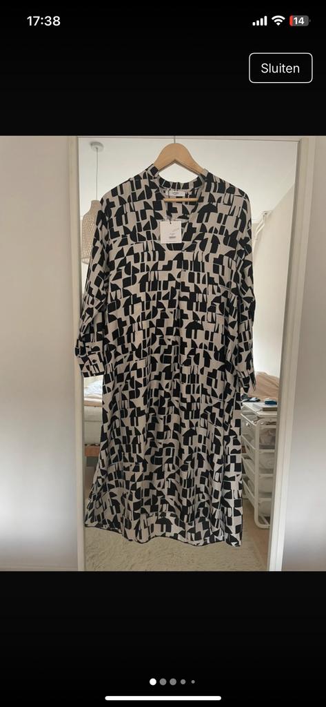 100% zijden jurk van La Salle maat s, Kleding | Dames, Jurken, Nieuw, Maat 36 (S), Wit, Onder de knie, Ophalen of Verzenden