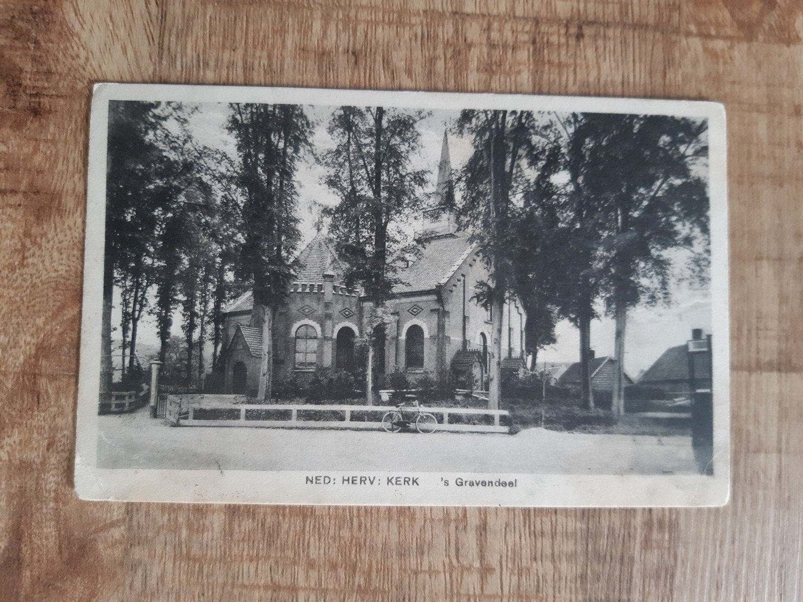 Ansichtkaart s Gravendeel Ned Herv Kerk 1925, Ophalen of Verzenden