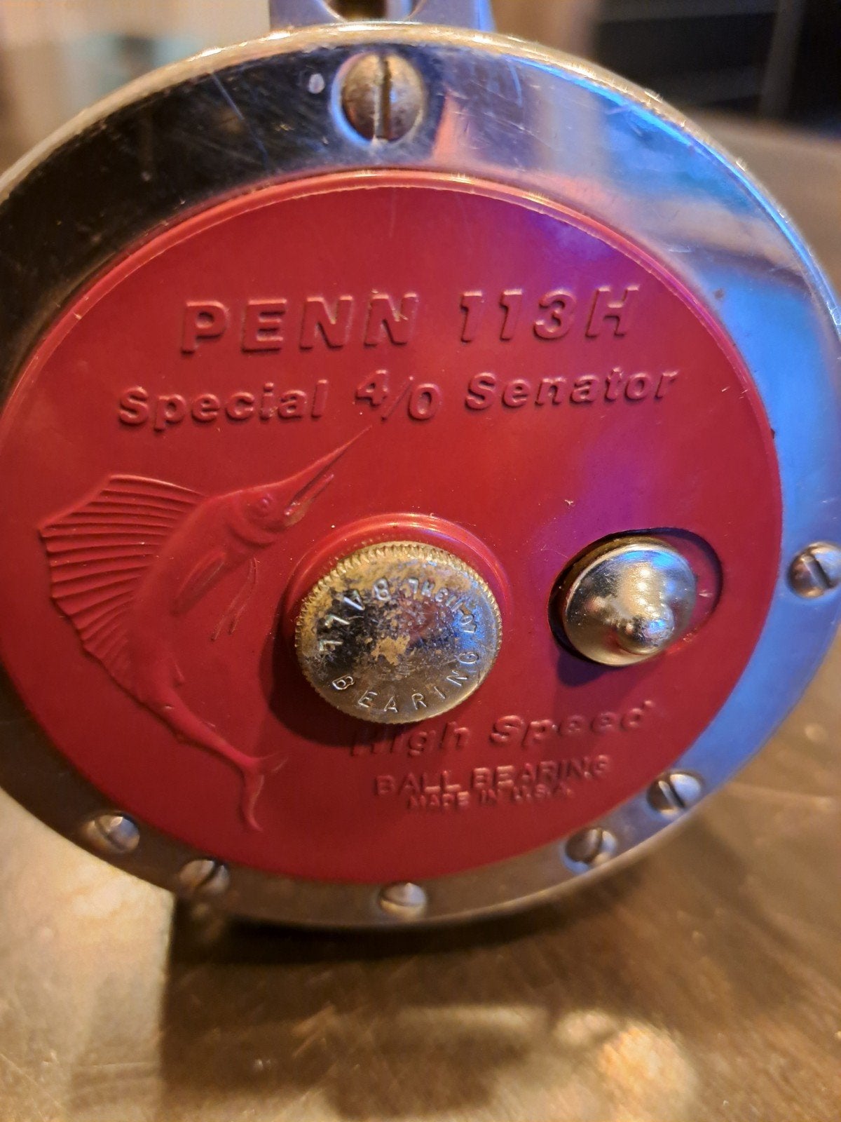 Penn 113H Special 4/0 Senator linkshandig, Ophalen of Verzenden, Gebruikt, Molen