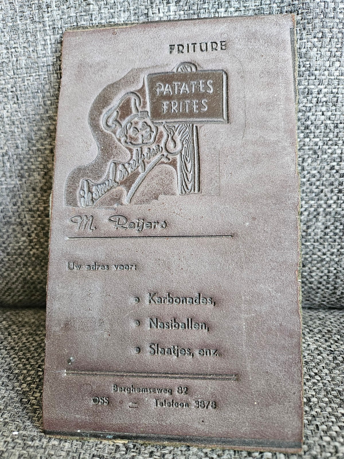 Vintage Frituur Reijers reclamebord - Patates Frites, Verzenden, Zo goed als nieuw