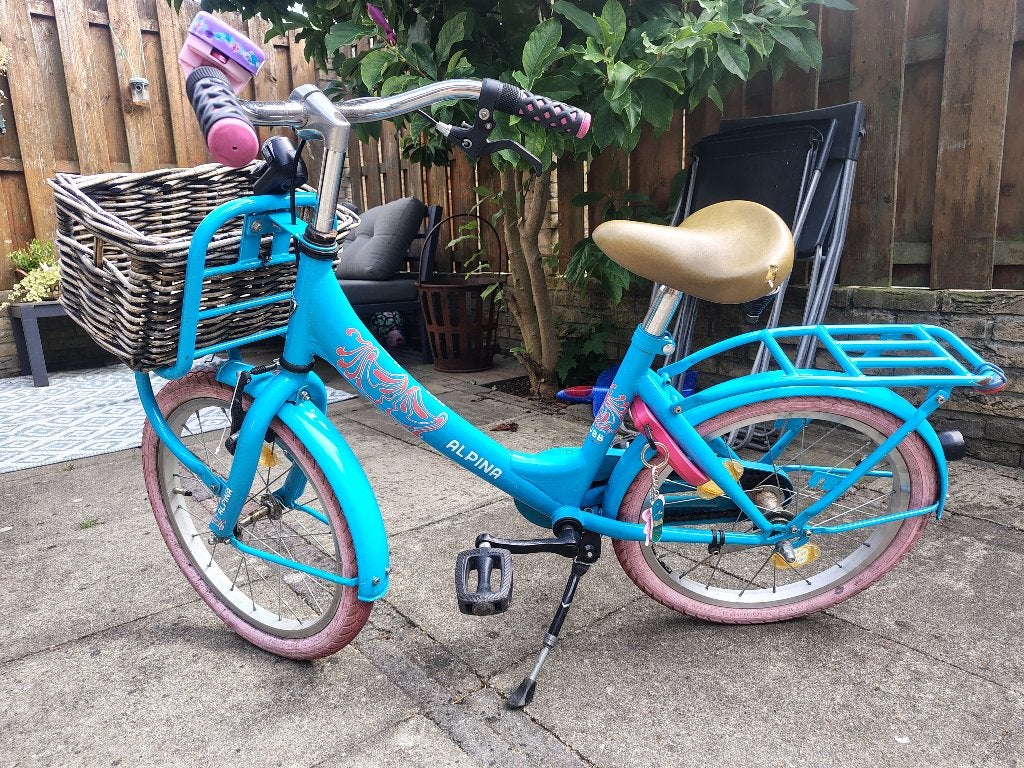 Alpina meisjes fiets 18 inch, Fietsen en Brommers, Fietsen | Meisjes, Ophalen, Terugtraprem, Alpina Clubb, Gebruikt