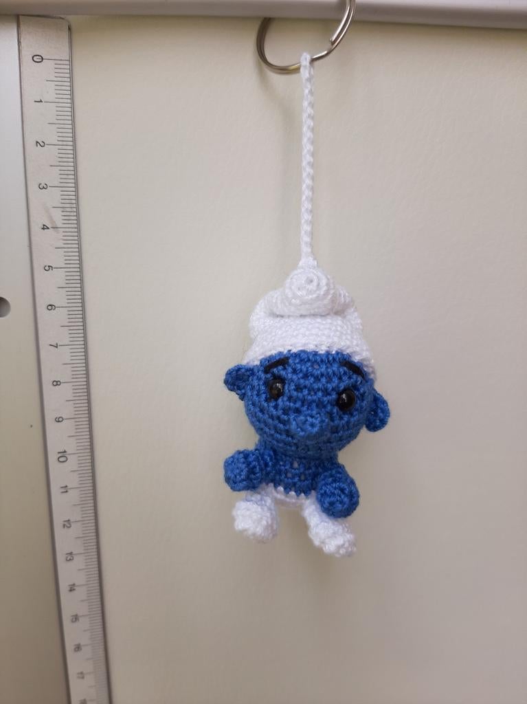 Sleutelhanger smurf, Verzenden, Nieuw