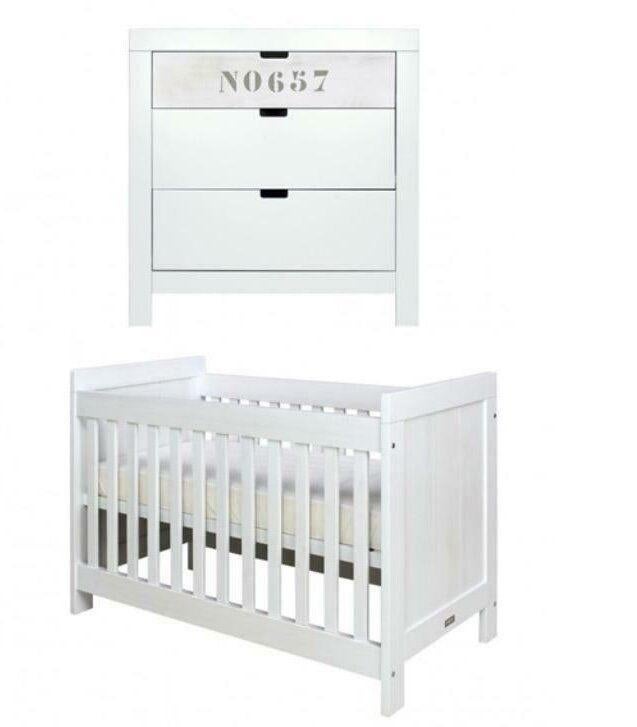 Winkelmodel babykamer Bopita Basic Wood ledikant en commode, Ophalen, Nieuw, Jongetje of Meisje
